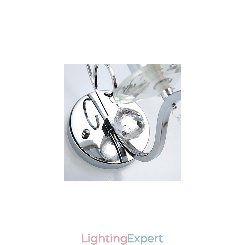 Crystal Modern Contemporary Electroplated Feature Uplight Wall Sconces Wall Light