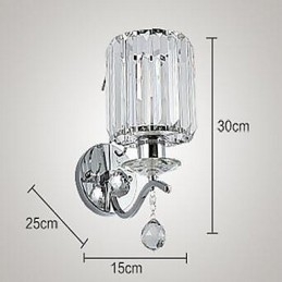 Crystal Modern Contemporary Electroplated Feature Uplight Wall Sconces Wall Light
