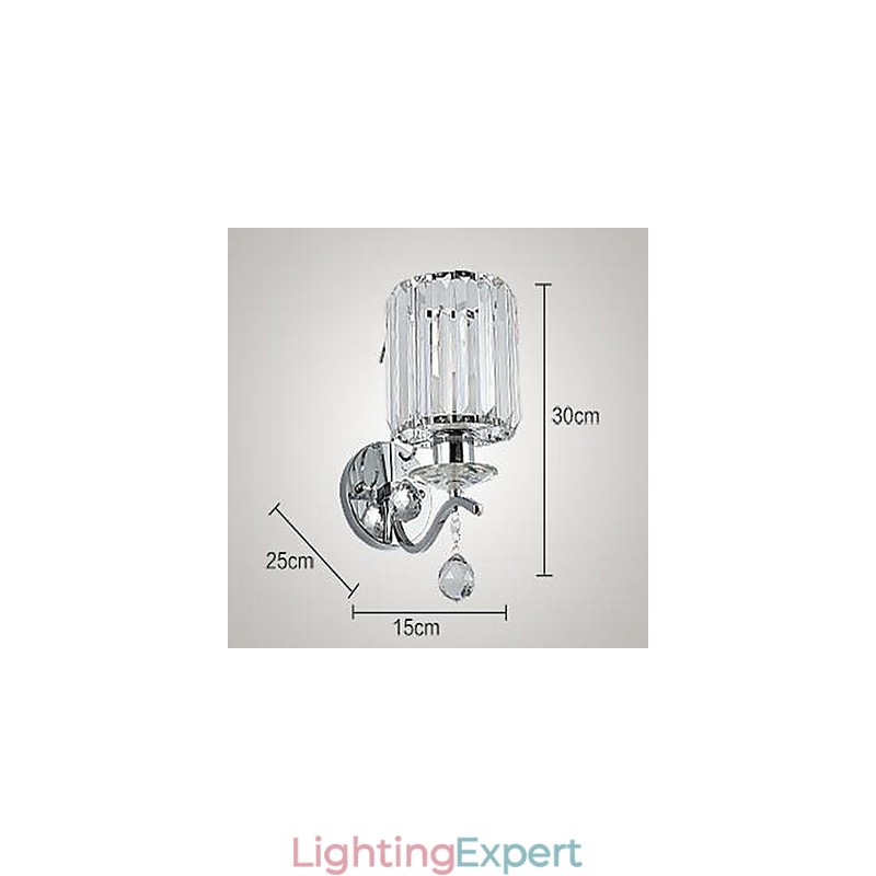 Crystal Modern Contemporary Electroplated Feature Uplight Wall Sconces Wall Light