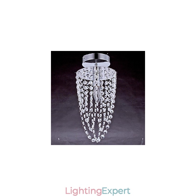 Ceiling Lamps 1 Light Crystal Artistic Stainless Steel Plating