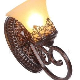 Single Light Rustic Lodge Living Room Dining Room Bed Room Metal Indoor Wall Sconces