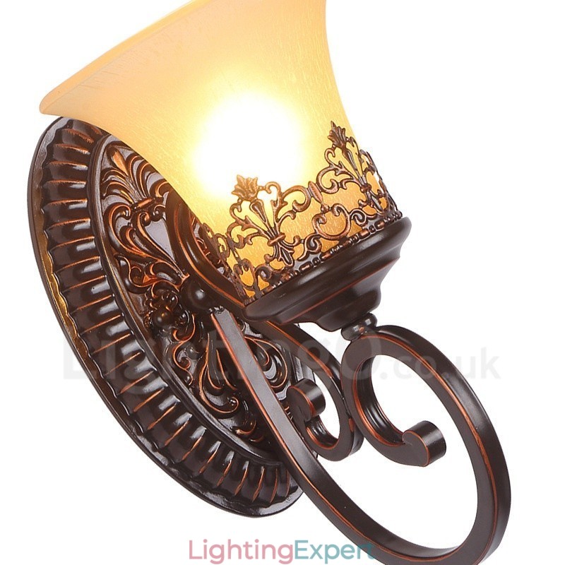Single Light Rustic Lodge Living Room Dining Room Bed Room Metal Indoor Wall Sconces