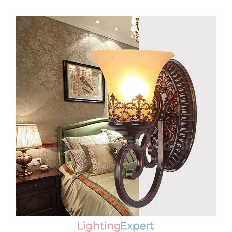 Single Light Rustic Lodge Living Room Dining Room Bed Room Metal Indoor Wall Sconces
