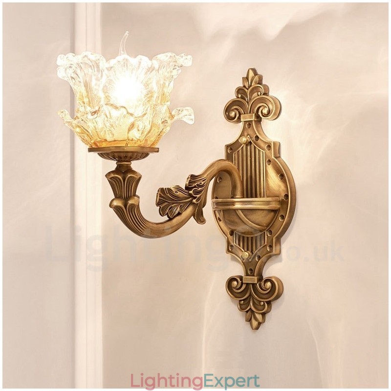 Single Light Traditional Classic Living Room Dining Room Bed Room Metal Luxury Indoor Wall Sconces