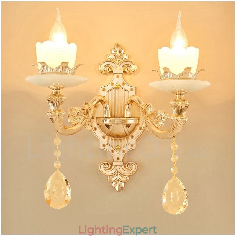 2 Light Traditional Classic Living Room Dining Room Bed Room Metal Indoor Wall Sconces