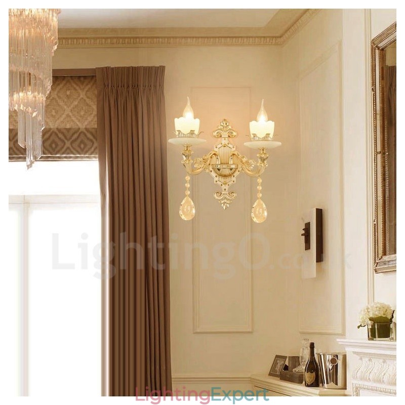 2 Light Traditional Classic Living Room Dining Room Bed Room Metal Indoor Wall Sconces
