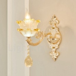 Single Light Traditional Classic Living Room Dining Room Bed Room Metal Luxury Indoor Wall Sconces