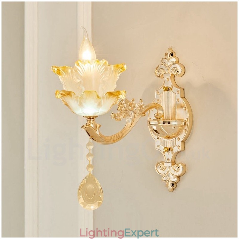 Single Light Traditional Classic Living Room Dining Room Bed Room Metal Luxury Indoor Wall Sconces