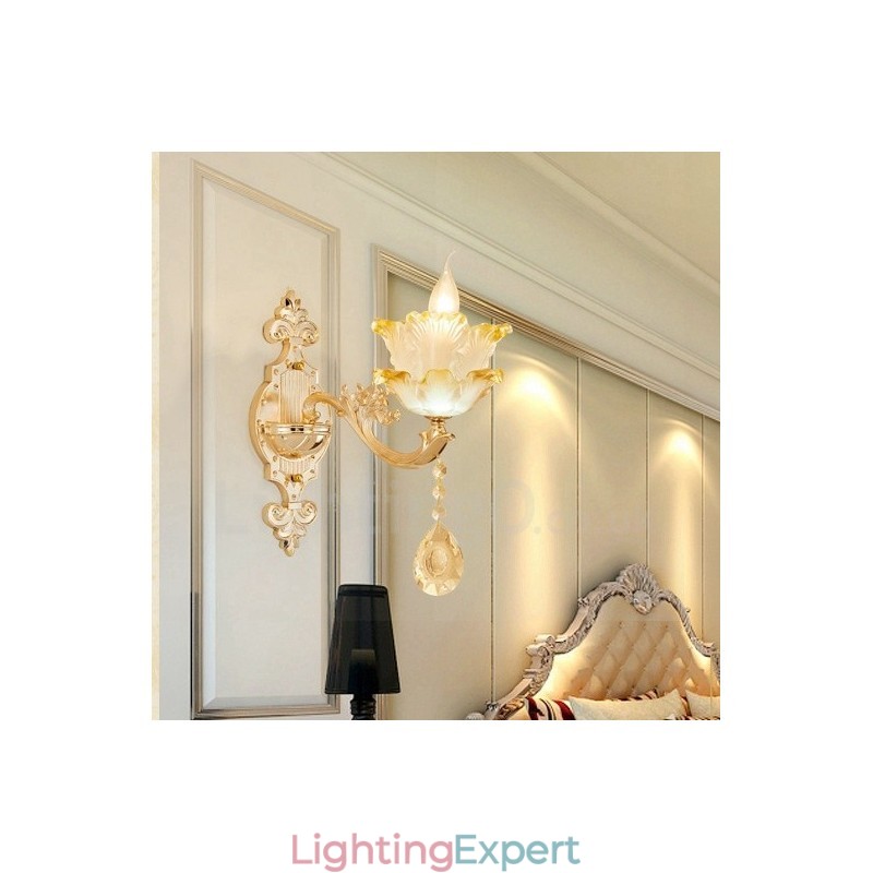 Single Light Traditional Classic Living Room Dining Room Bed Room Metal Luxury Indoor Wall Sconces