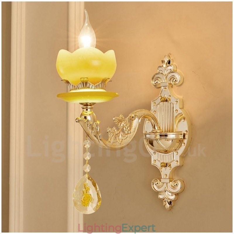Single Light Traditional Classic Living Room Dining Room Bed Room Metal Luxury Indoor Wall Sconces
