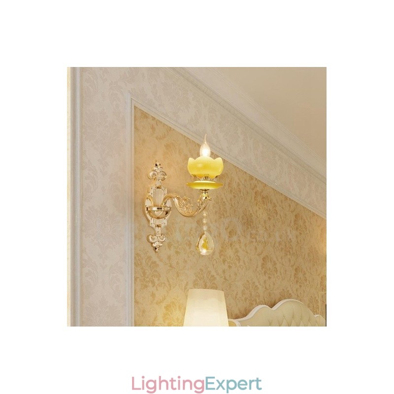 Single Light Traditional Classic Living Room Dining Room Bed Room Metal Luxury Indoor Wall Sconces