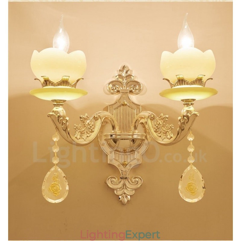 2 Light Traditional Classic Living Room Dining Room Bed Room Metal Indoor Wall Sconces