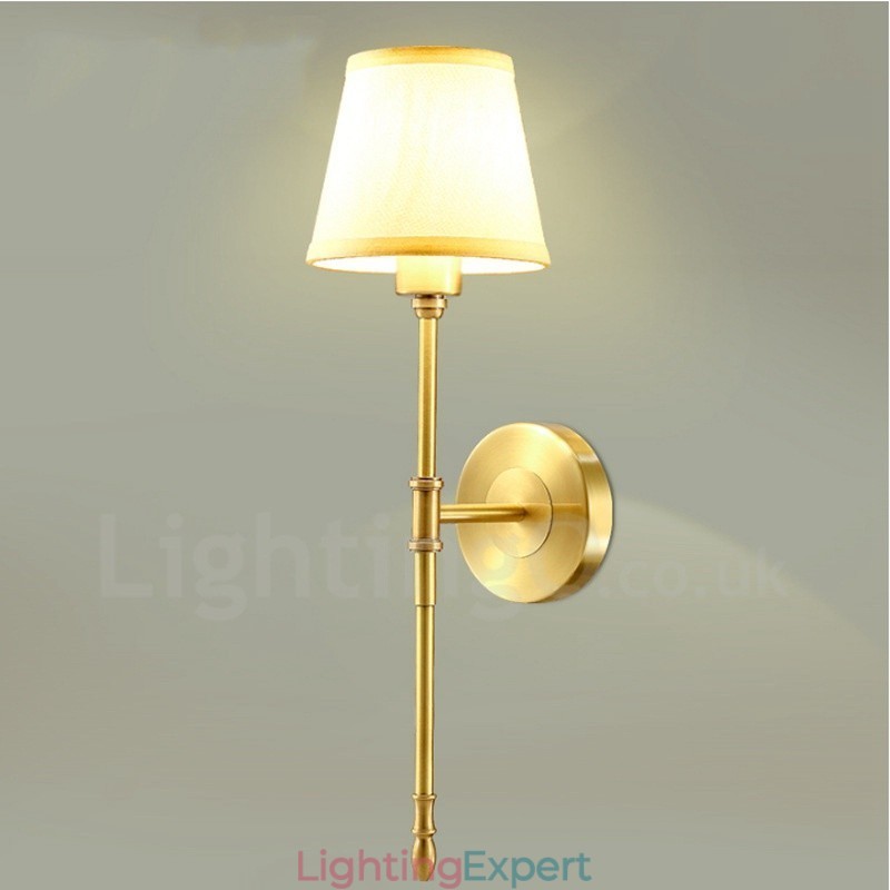 Single Light Traditional Classic Copper Indoor Wall Sconces