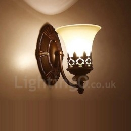Single Light Traditional Classic Living Room Dining Room Bed Room Metal Indoor Wall Sconces