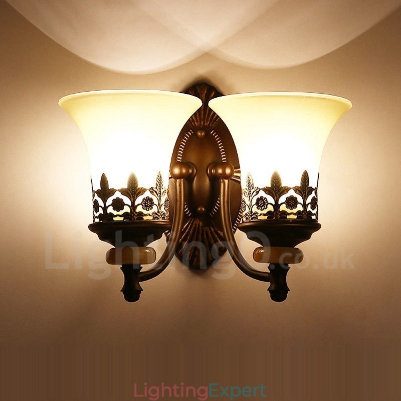 2 Light Traditional Classic Living Room Dining Room Bed Room Metal Indoor Wall Sconces