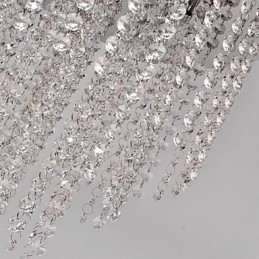 Modern Contemporary Crystal Mini Style Electroplated Metal Flush Mount