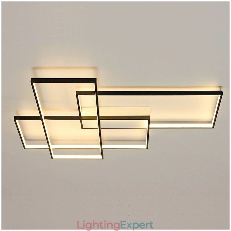 Modern Comtemporary Alumilium Painting Ceiling Light Flush Mount Wall Light with Remoter Dimmer for Living Room Bed Room