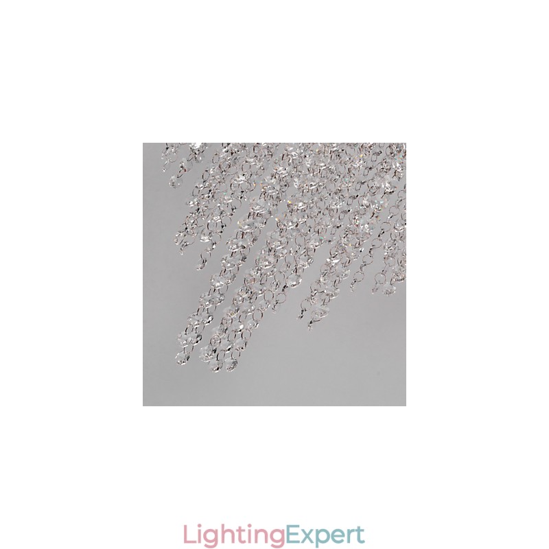 Modern Contemporary Crystal Mini Style Electroplated Metal Flush Mount