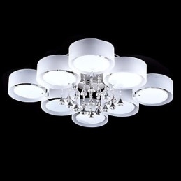 Modern Contemporary Chrome Metal Flush Mount
