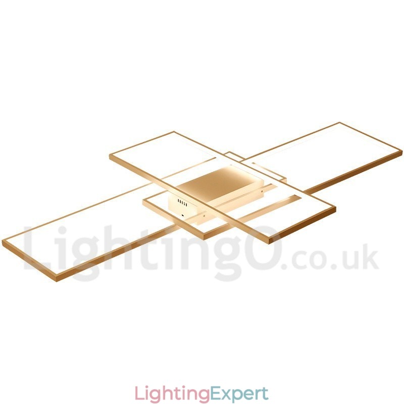 Modern Comtemporary Alumilium Painting Ceiling Light Flush Mount Wall Light with Remoter Dimmer for Living Room Bed Room Also Can Be Used As Wall Light
