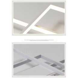 Modern Comtemporary Alumilium Painting Ceiling Light Flush Mount Wall Light with Remoter Dimmer for Living Room Bed Room Also Can Be Used As Wall Light