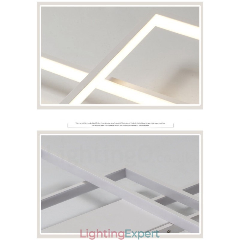 Modern Comtemporary Alumilium Painting Ceiling Light Flush Mount Wall Light with Remoter Dimmer for Living Room Bed Room Also Can Be Used As Wall Light