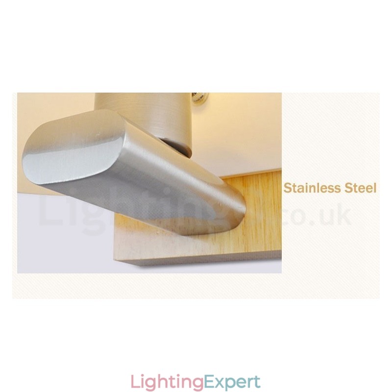 Modern Contemporary Wood Stainless Steel Wall Lights with Glass Shade for Aisle Bar Cafe Bedroom Study Loft Pulley Wall Lamp