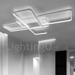 Modern Comtemporary Alumilium Painting Ceiling Light Flush Mount Wall Light with Remoter Dimmer for Living Room Bed Room Also Can Be Used As Wall Light