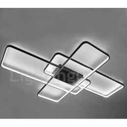 Modern Comtemporary Alumilium Painting Ceiling Light Flush Mount Wall Light with Remoter Dimmer for Living Room Bed Room Also Can Be Used As Wall Light