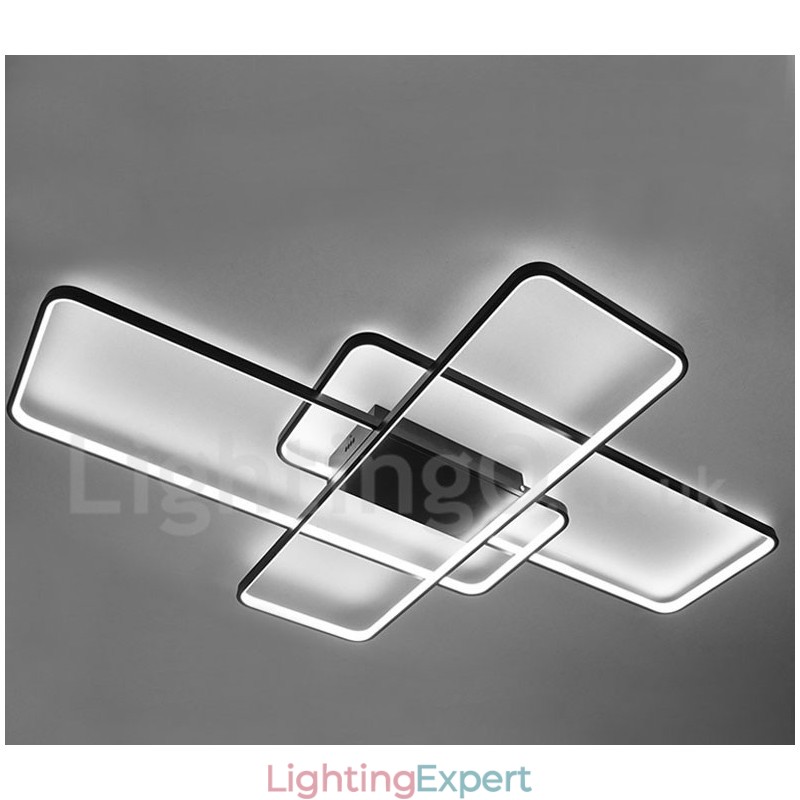 Modern Comtemporary Alumilium Painting Ceiling Light Flush Mount Wall Light with Remoter Dimmer for Living Room Bed Room Also Can Be Used As Wall Light