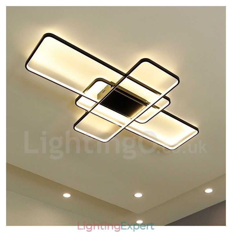 Modern Comtemporary Alumilium Painting Ceiling Light Flush Mount Wall Light with Remoter Dimmer for Living Room Bed Room Also Can Be Used As Wall Light