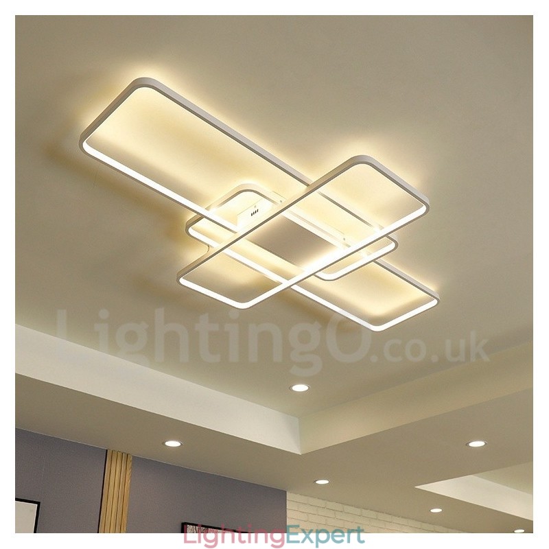 Modern Comtemporary Alumilium Painting Ceiling Light Flush Mount Wall Light with Remoter Dimmer for Living Room Bed Room Also Can Be Used As Wall Light