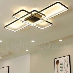 Modern Comtemporary Alumilium Painting Ceiling Light Flush Mount Wall Light with Remoter Dimmer for Living Room Bed Room Also Can Be Used As Wall Light