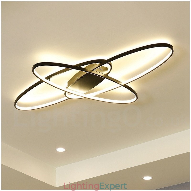 Dimmable Oval Modern Comtemporary Alumilium Ceiling Light Flush Mount Lamp for Living Room Bed Room Also Can Be Used As Wall Light