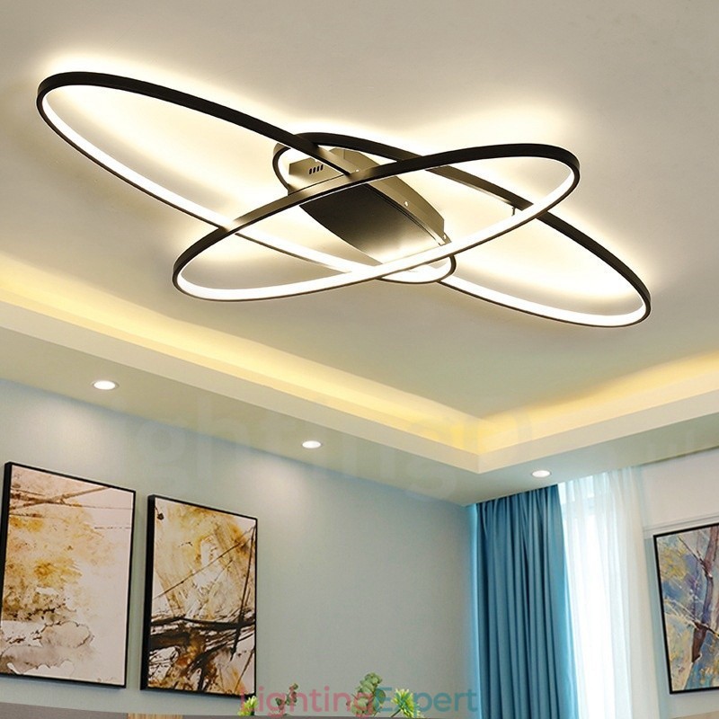 Dimmable Oval Modern Comtemporary Alumilium Ceiling Light Flush Mount Lamp for Living Room Bed Room Also Can Be Used As Wall Light