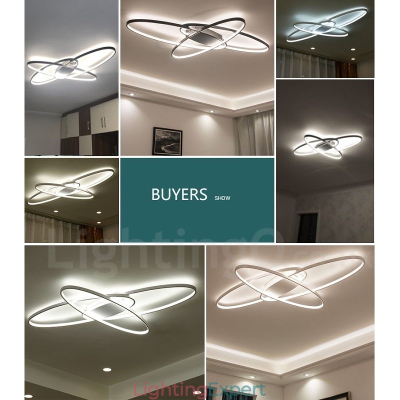 Dimmable Oval Modern Comtemporary Alumilium Ceiling Light Flush Mount Lamp for Living Room Bed Room Also Can Be Used As Wall Light