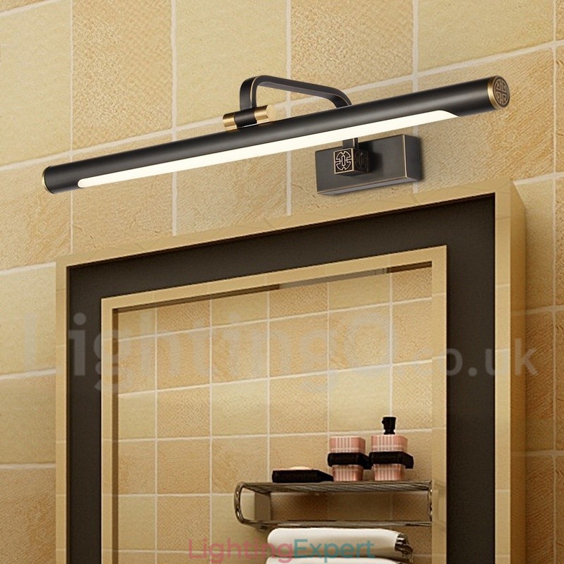 IPMirror Lamp Bathroom Lights Pure Brass Wall Lights with Acrylic Shade Make up Lighting