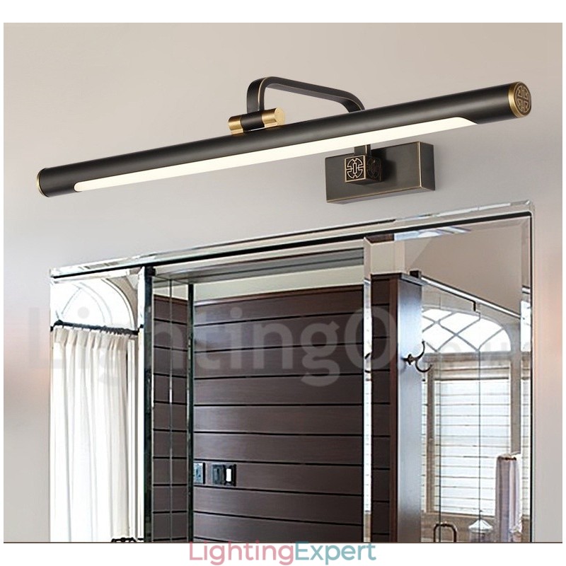 IPMirror Lamp Bathroom Lights Pure Brass Wall Lights with Acrylic Shade Make up Lighting