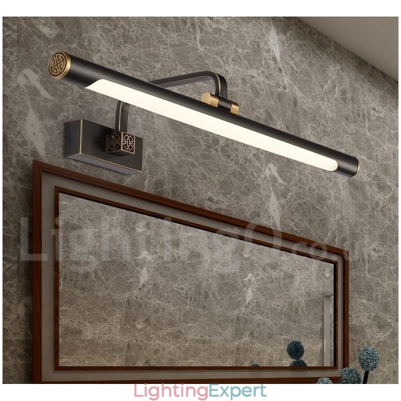 IPMirror Lamp Bathroom Lights Pure Brass Wall Lights with Acrylic Shade Make up Lighting