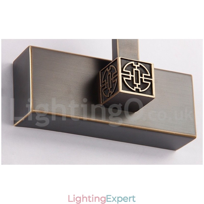 IPMirror Lamp Bathroom Lights Pure Brass Wall Lights with Acrylic Shade Make up Lighting