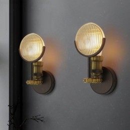 1 Light Rustic Retro Vintage Wall Light with Glass Shade Special for Hotel Office Showroom Living Room Dinning Room