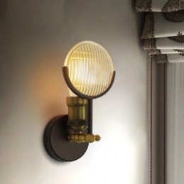 1 Light Rustic Retro Vintage Wall Light with Glass Shade Special for Hotel Office Showroom Living Room Dinning Room