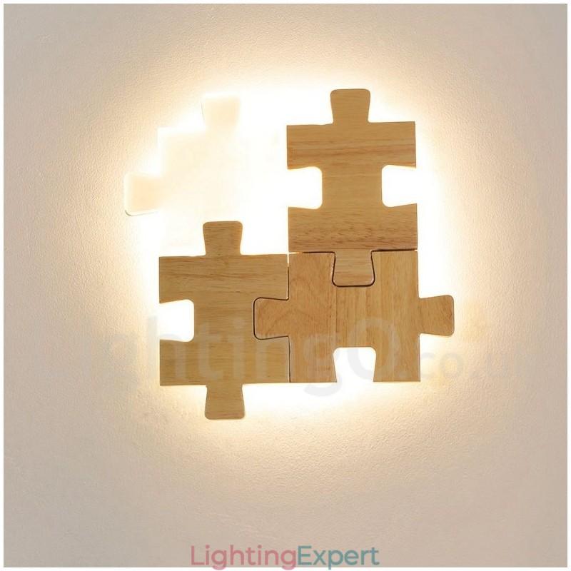 Wooden Wall Sconces with Acrylic Shade Modern Contemporary Wood Bamboo Wall Light