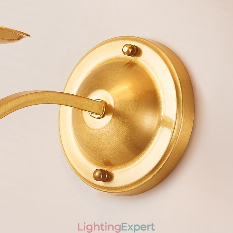 Pure Brass Luxurious Rustic Retro Vintage 1 Light Candle Wall Light with Fabric Shade Special for Hotel Bedroom Showroom Living Room Dinning Room