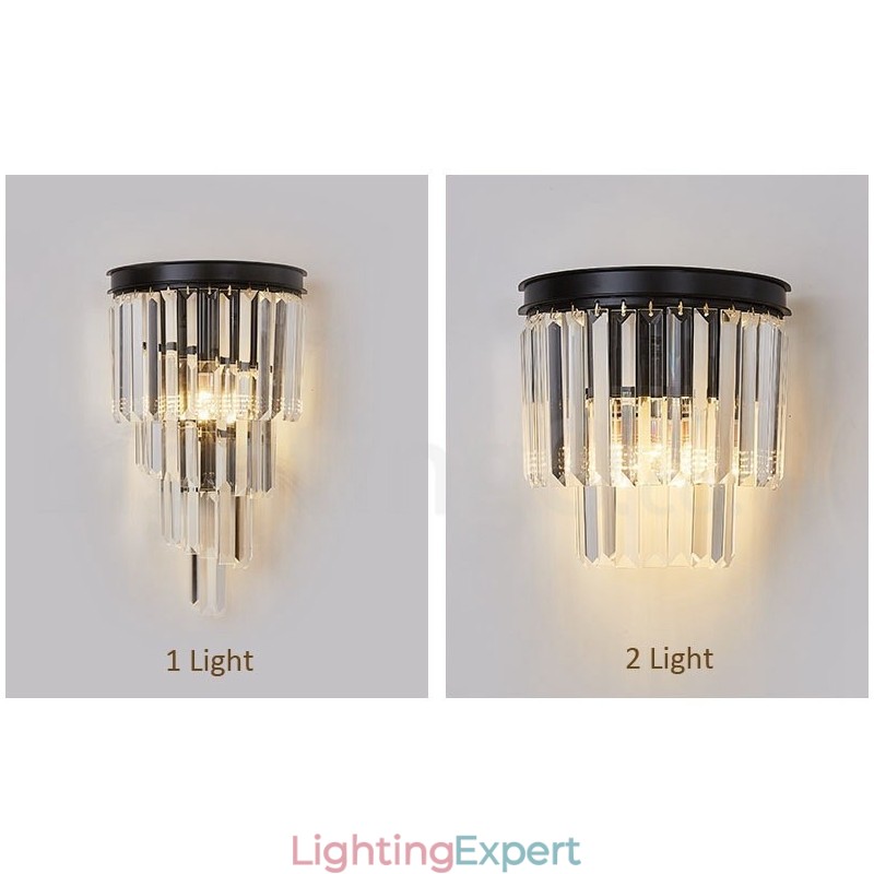 Modern Luxury K9 Crystal Wall Light with Crystal Shade