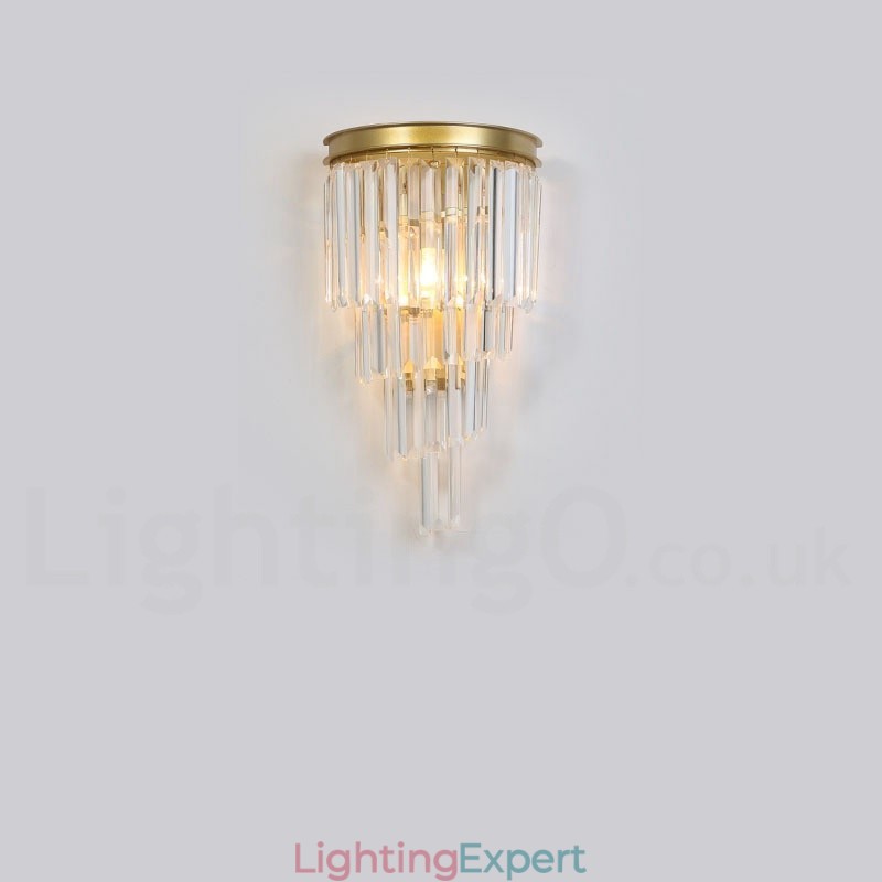 Modern Luxury K9 Crystal Wall Light with Crystal Shade