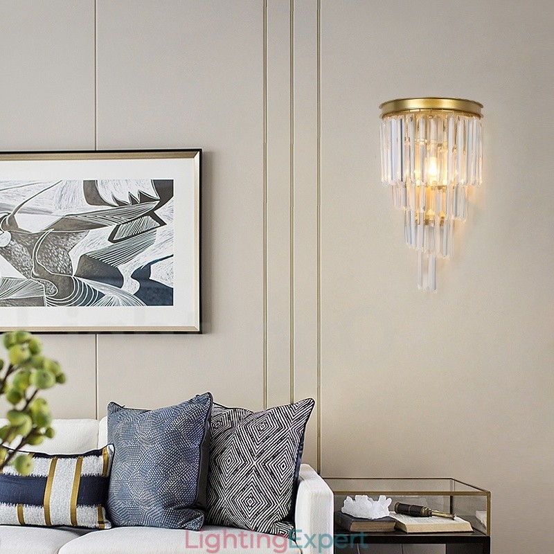 Modern Luxury K9 Crystal Wall Light with Crystal Shade