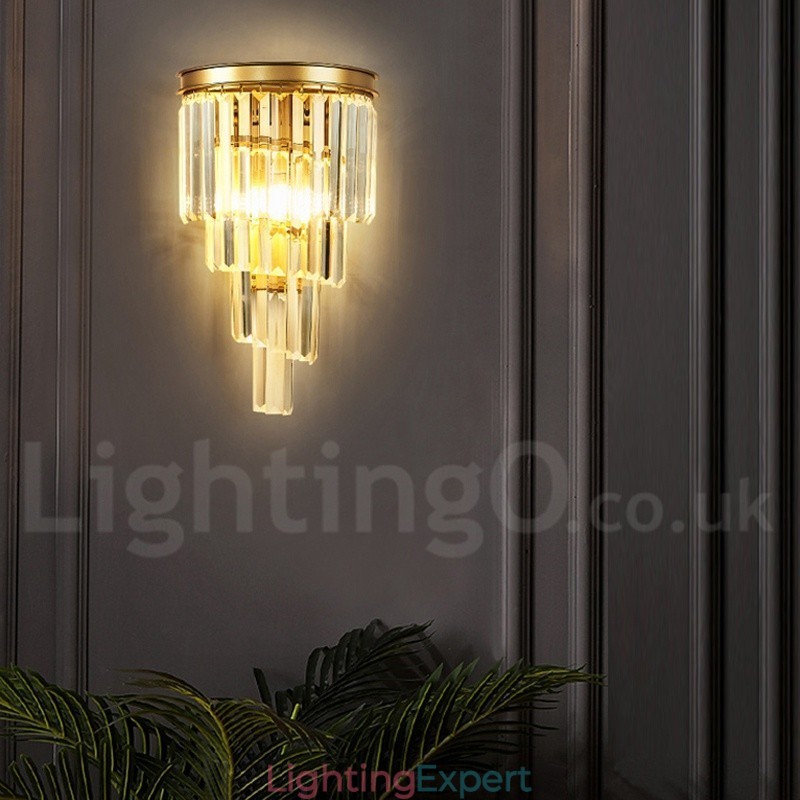 Modern Luxury K9 Crystal Wall Light with Crystal Shade