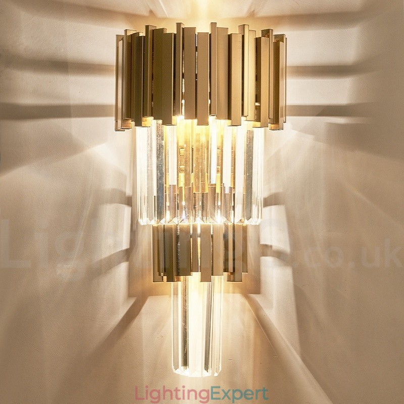Modern Luxury K9 Crystal Wall Light with Crystal Shade