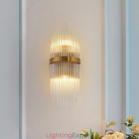 Modern Luxury K9 Crystal Wall Light with Crystal Shade